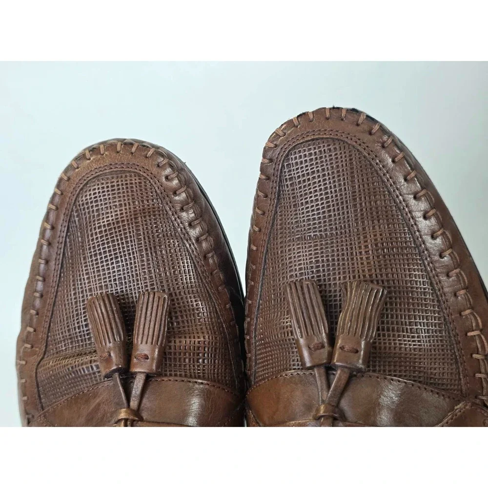 Florsheim Men's Dress Shoes‎ Size 10.5 Brown Tan Leather Tassel Slip On Loafers